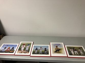 Set of Tommy Richards AMERICANA BASEBALL art