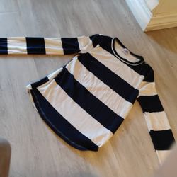 Very Dark Blue Striped Shirt