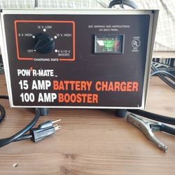 Power-Mate 100 Amp Battery Booster and Charger 