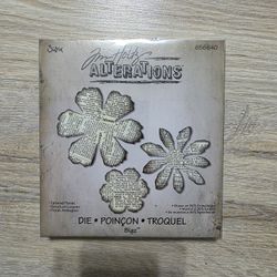 Sizzix Bigz Die Tim Holtz Alterations Tattered Florals 656649 Die Cut Set