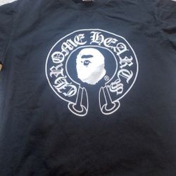 black Chrome HeartsxBathing Ape shirt