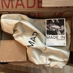 MADE IN Seasoned Carbon Steel 2 Piece Frying Pan Set New In Box