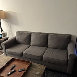 Gray Pottery Barn Couch Sofa