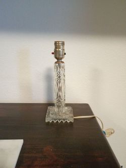 Vintage Bedside Crystal Lamp