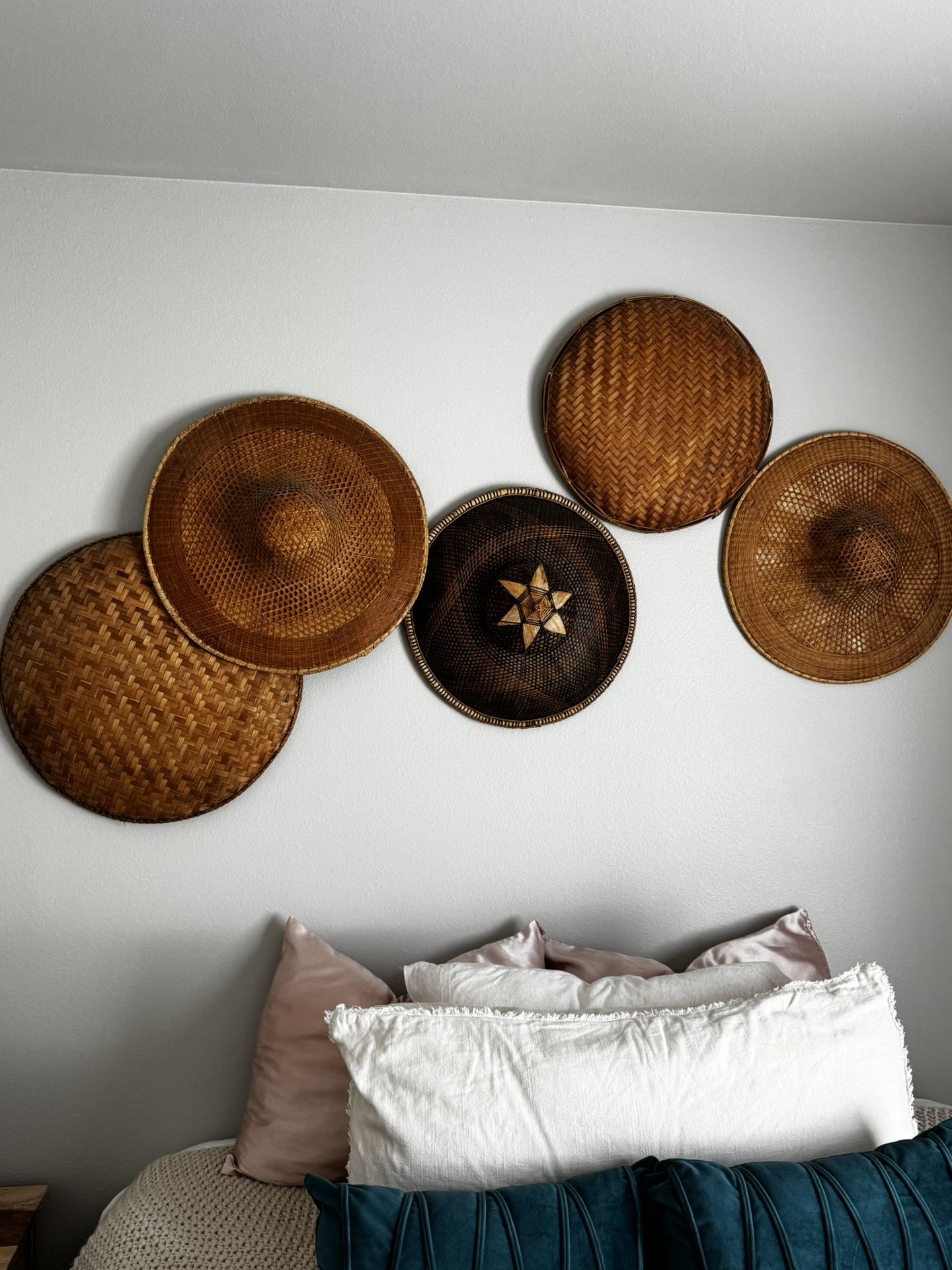 Authentic Vintage Rice Paddy Hats/Wall Baskets