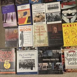 Lot of 24 Mixed Books – Fiction, Science, Self-Help, History – Great Variety!