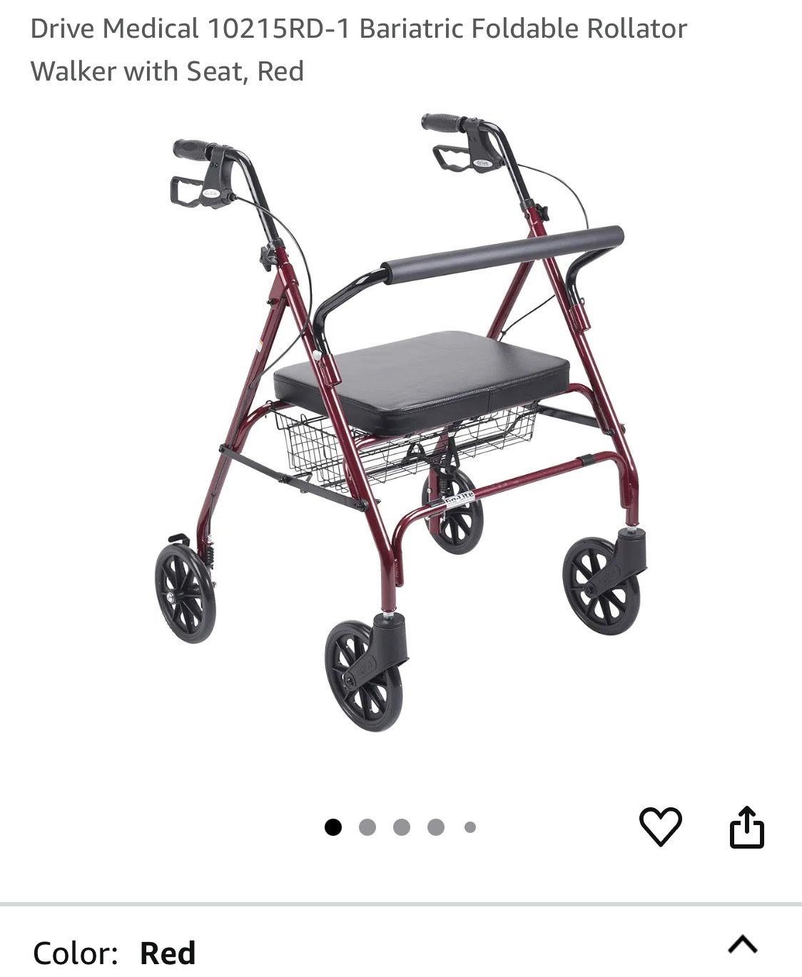 Drive Rollator Bariatric Foldable Walker