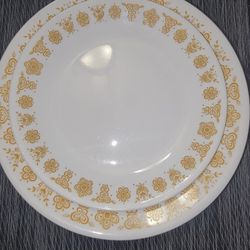 Vintage Corelle 1970s Butterfly Gold Plates