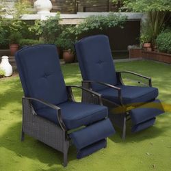 Outdoor Recliner Chairs (4 Chairs)