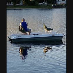 Lake Boat With Trolling Motor 