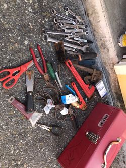 Toolbox with some tools/jumper cables
