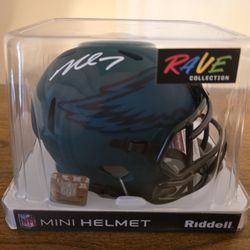Mike Vick Eagles RAVE autographed Mini Helmet