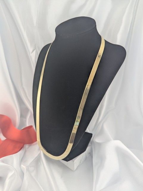 ✨💛Signed MILOR Gold Vermeil Herringbone Chain Necklace 27.30g. 24