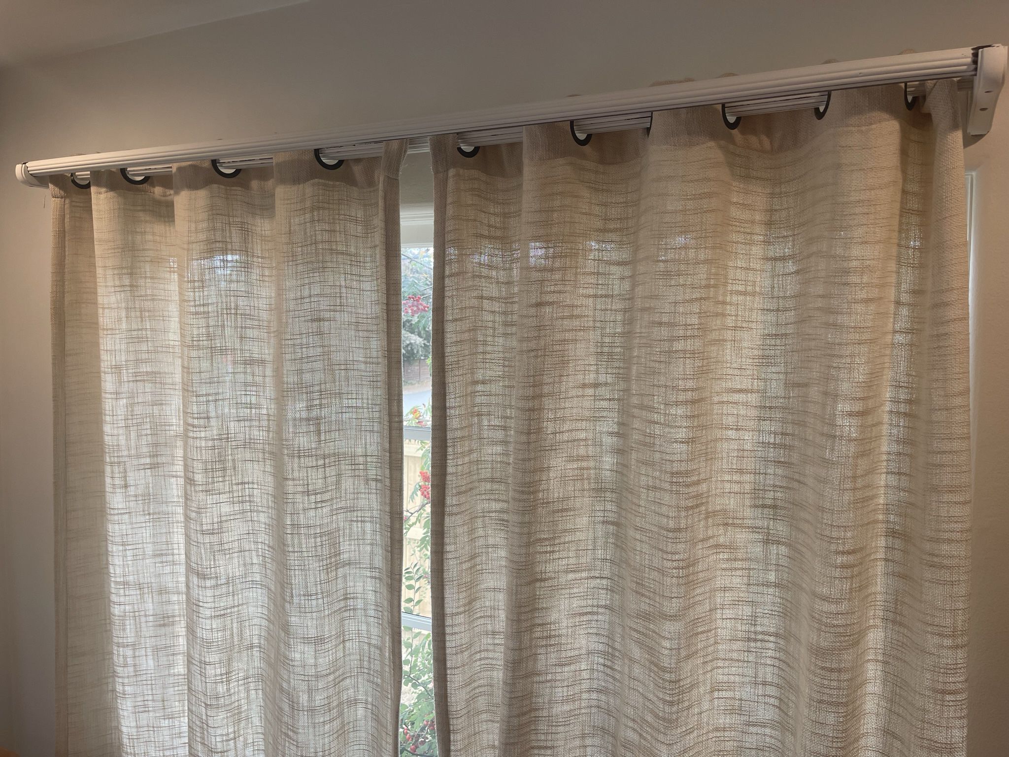 Burlap Light Filtering Curtains