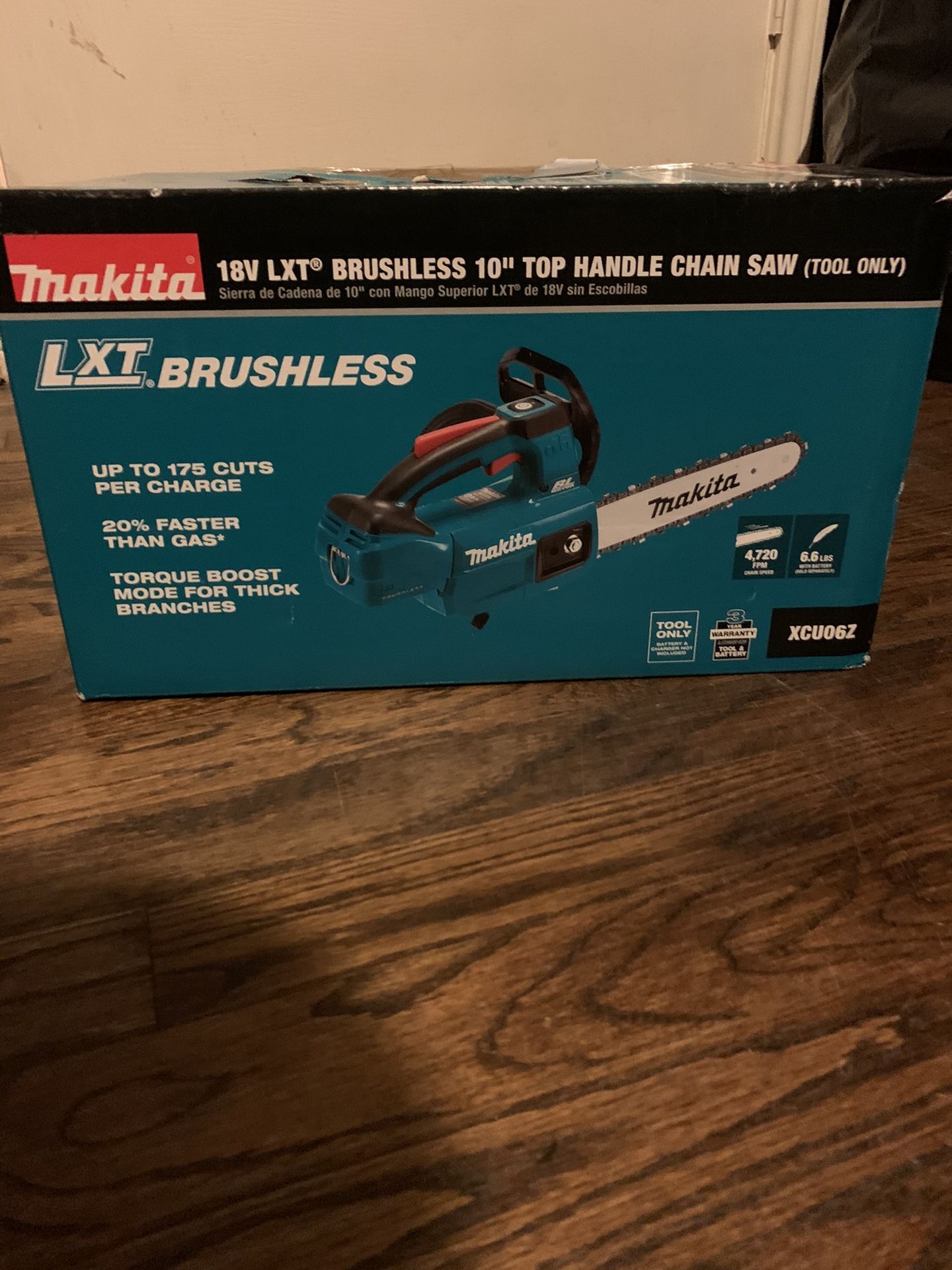 Makita 18LXT Brushless 10” Top Handle Chain Saw “Tool only”