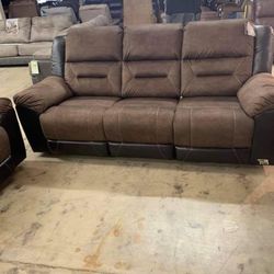 Earhart Chestnut Reclining Sofa / couch