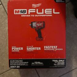 Milwaukee M18 FUEL 2967-20 1/2" High Torque Impact Wrench Tool Only New