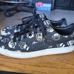 Puma X Sesame Street Basket Black & White Men Size 10 363220 02