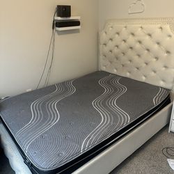 Queen Bed Frame + Mattress – $400 (Pickup Only)