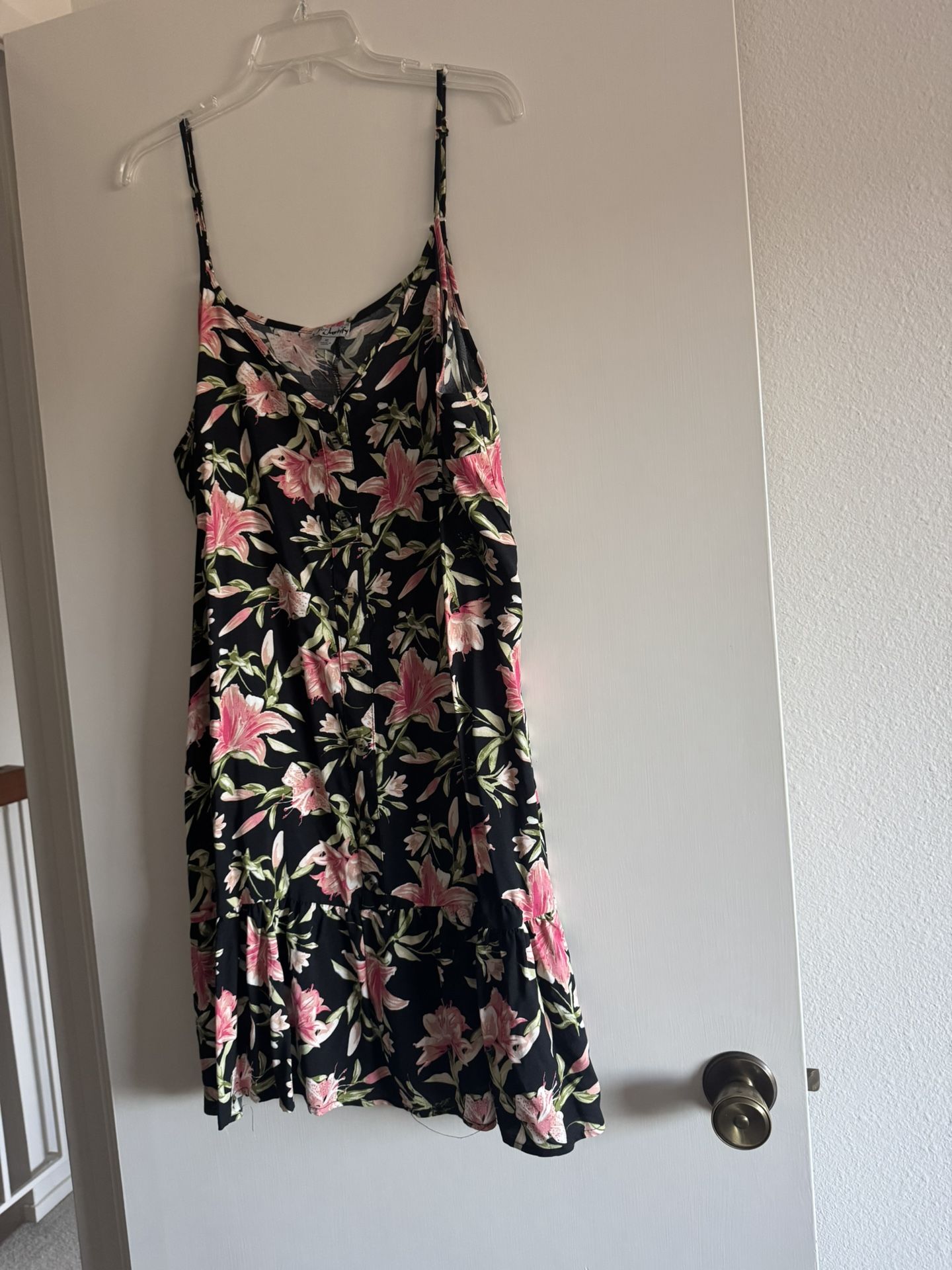 J for Justify Black and Pink Floral Dress