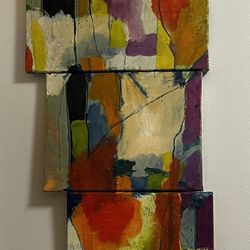 Triptic Avstract Painting