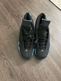Jordan 14 black and blue university size 10