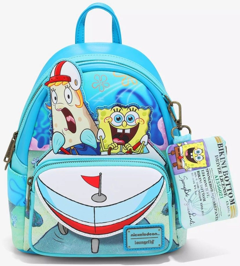 Loungefly SpongeBob Square Pants Backpack And Coin Purse Included Exclusive New With Tags