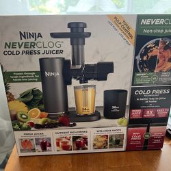 Ninja NeverClog Cold‑Press Juicer (New, Sealed) – $70 