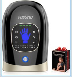 NEW YOSSMO Heated Hand Massager – Compression + Finger Stretch + Palm Rollers