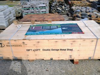22'x23' Double Garage Metal Shed
