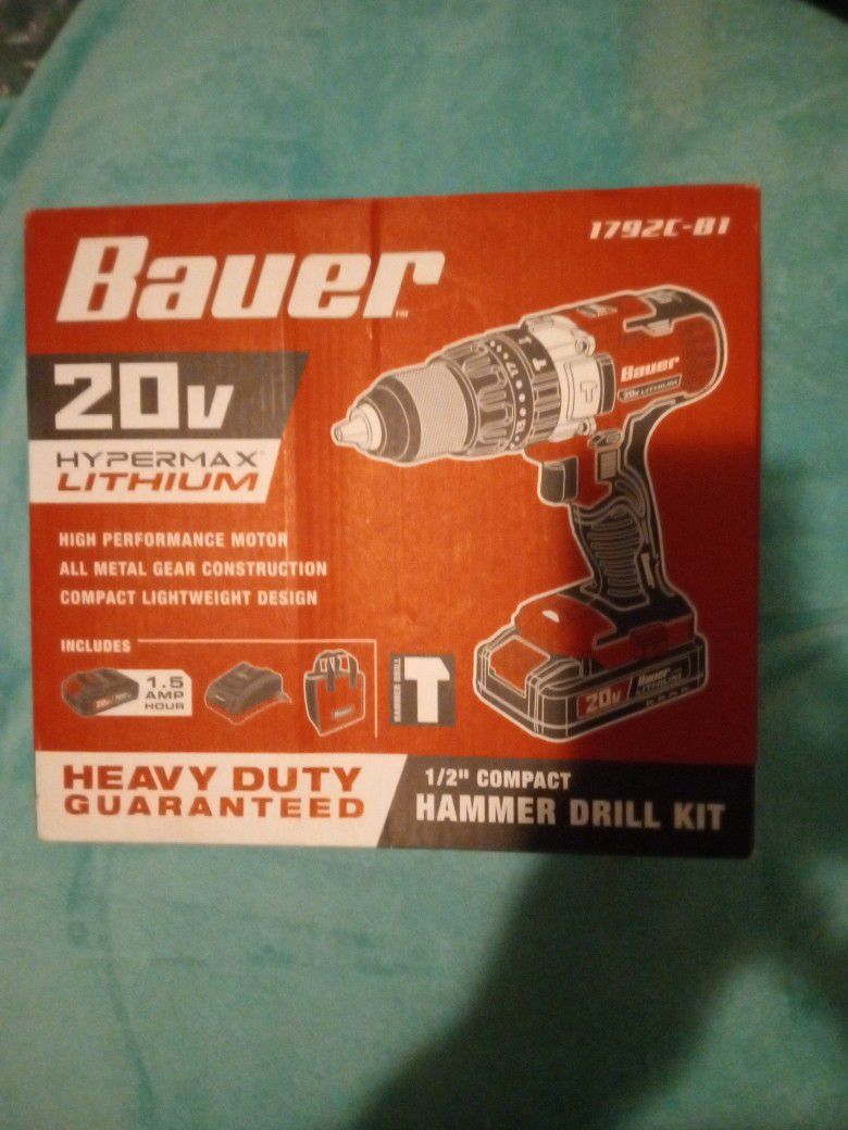 Bauer  20v Hammer Drill Kit 