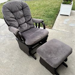 Gliding Rocking Chair With Foot Stool