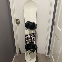 Snowboard With Bindings - Size 156cm