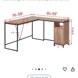 L Shaped Desk - Large