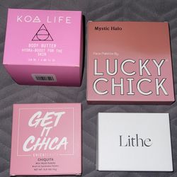 Makeup Bundle Eyeshadow, Blush, Highlight, Body Butter