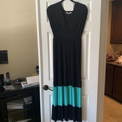 Black Short Sleeve Maxi Dress
