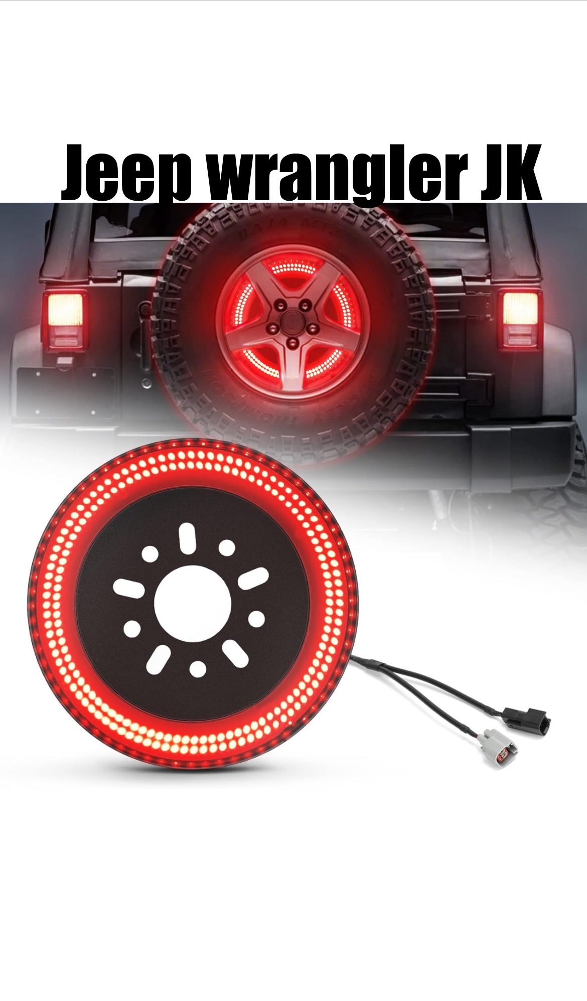 Round Brake Light Led Fit Jeep Wrangler JK