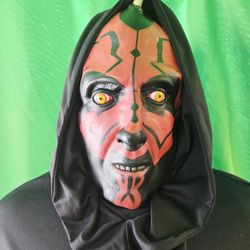 Vintage STAR WARS DARTH MAUL Demon Mask Hood with Cape  MEDIUM/LARGE 