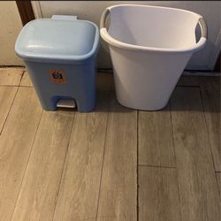 2 Small Trash Cans 