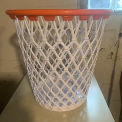 Basketball Rim & Net Trash Bin/Storage Bin