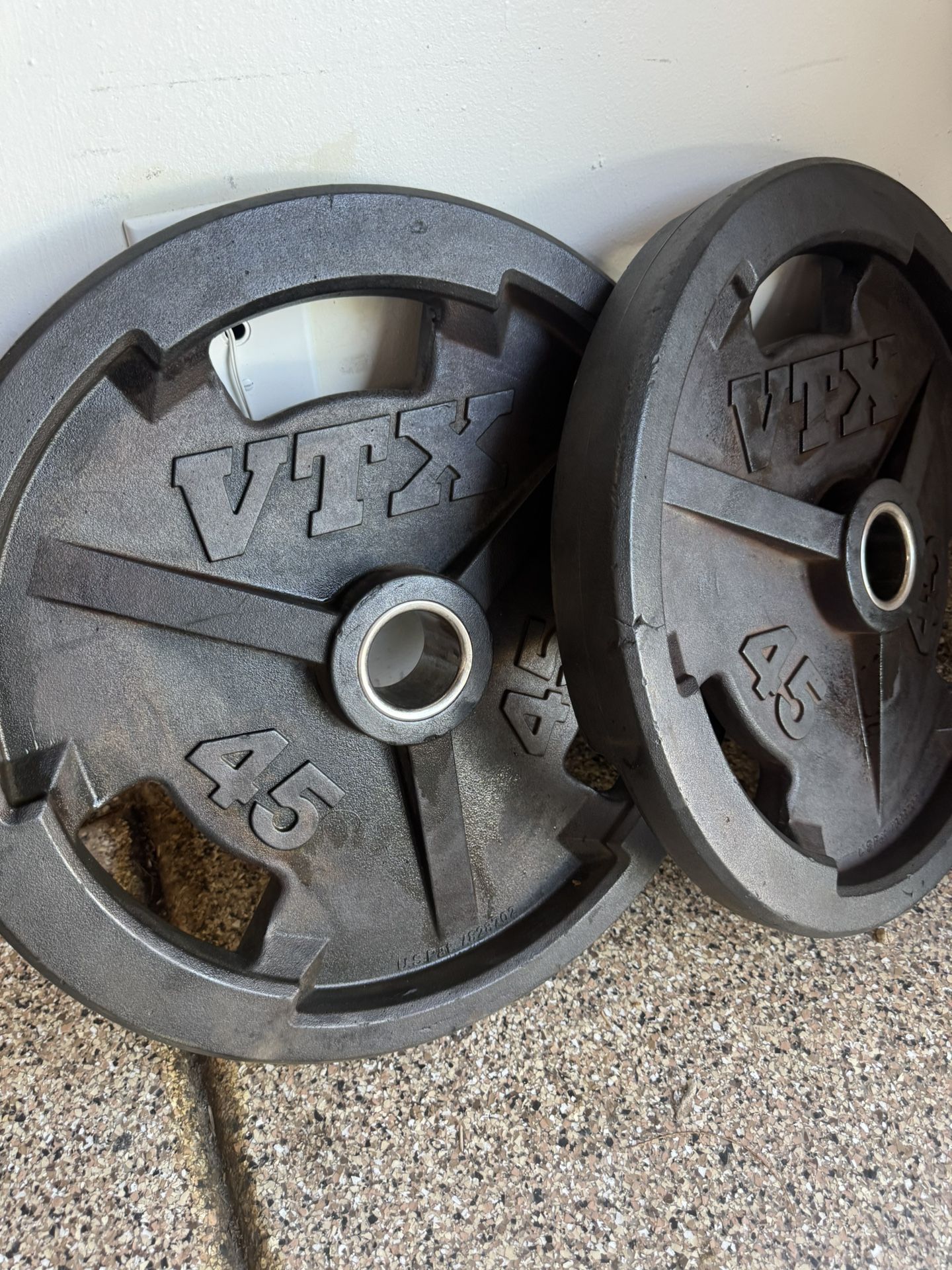 (2) 45lb VTX Rubber Grip Olympic plates