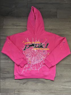pink sp5der hoodie