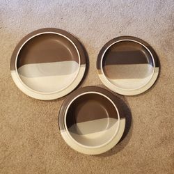 Mid Century Fabrik Stoneware in the pattern Agate Pass.  
