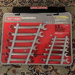 Craftsman 12pc Large Metric Combination Wrench Set, 12 Point VA-, USA  7-18mm  New Old Stock