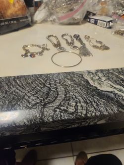 Lote esclavas Vintage  color silver