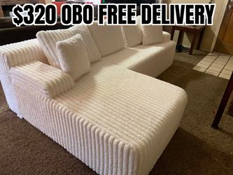 White Boneless Sectional