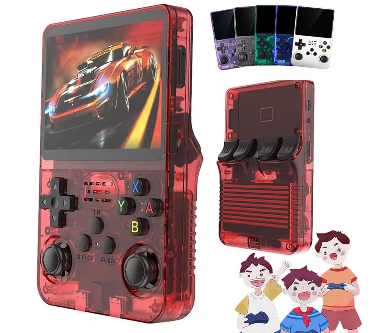 R36S Retro Handheld Video Game Console Linux System 3.5 Inch IPS Screen