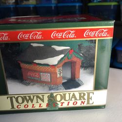 Vintage Coca Cola Covered Bridge 1993 NIB Town Square Collection