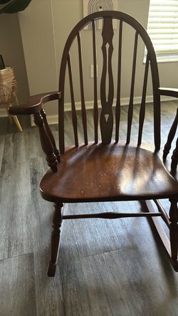 Windsor Style Wood Armchair
