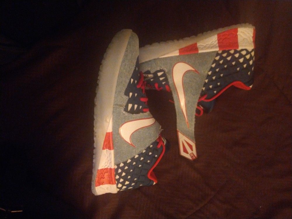 NIKE
Nike Force Zoom Trout 6 Turf Premium Men's Baseball Shoe In Blue Force/university Red/white